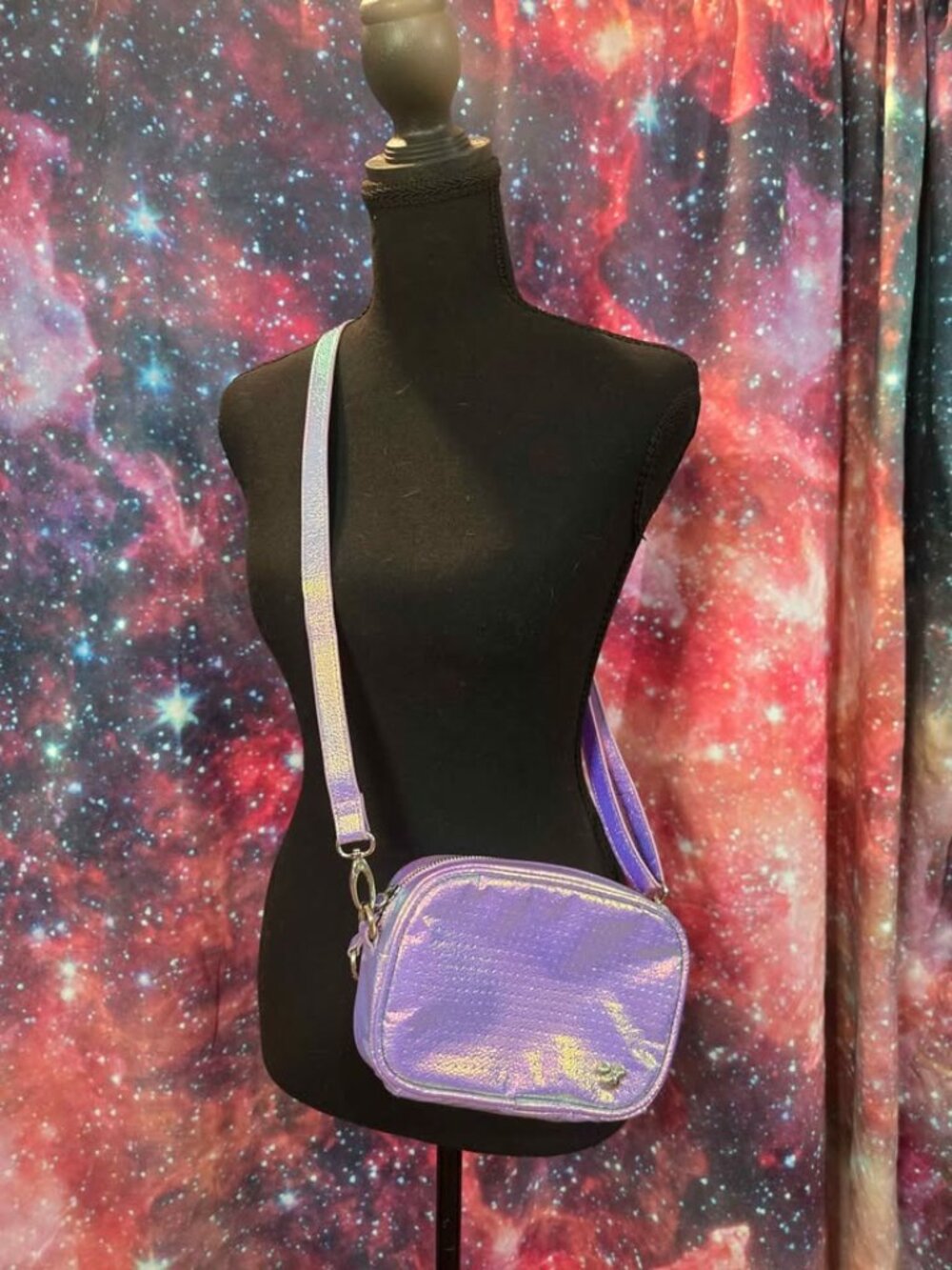 Disney Parks Bag Iridescent Purple  ITA Fannypack Crossbody Convertible